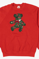 Vintage Embroidered Teddy Bear Raglan Sweatshirt (1990s)