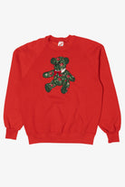Vintage Embroidered Teddy Bear Raglan Sweatshirt (1990s)