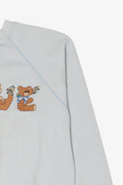 Vintage Embroidered "LOVE" Teddy bears Pixel Stitch Raglan Sweatshirt (1990s)
