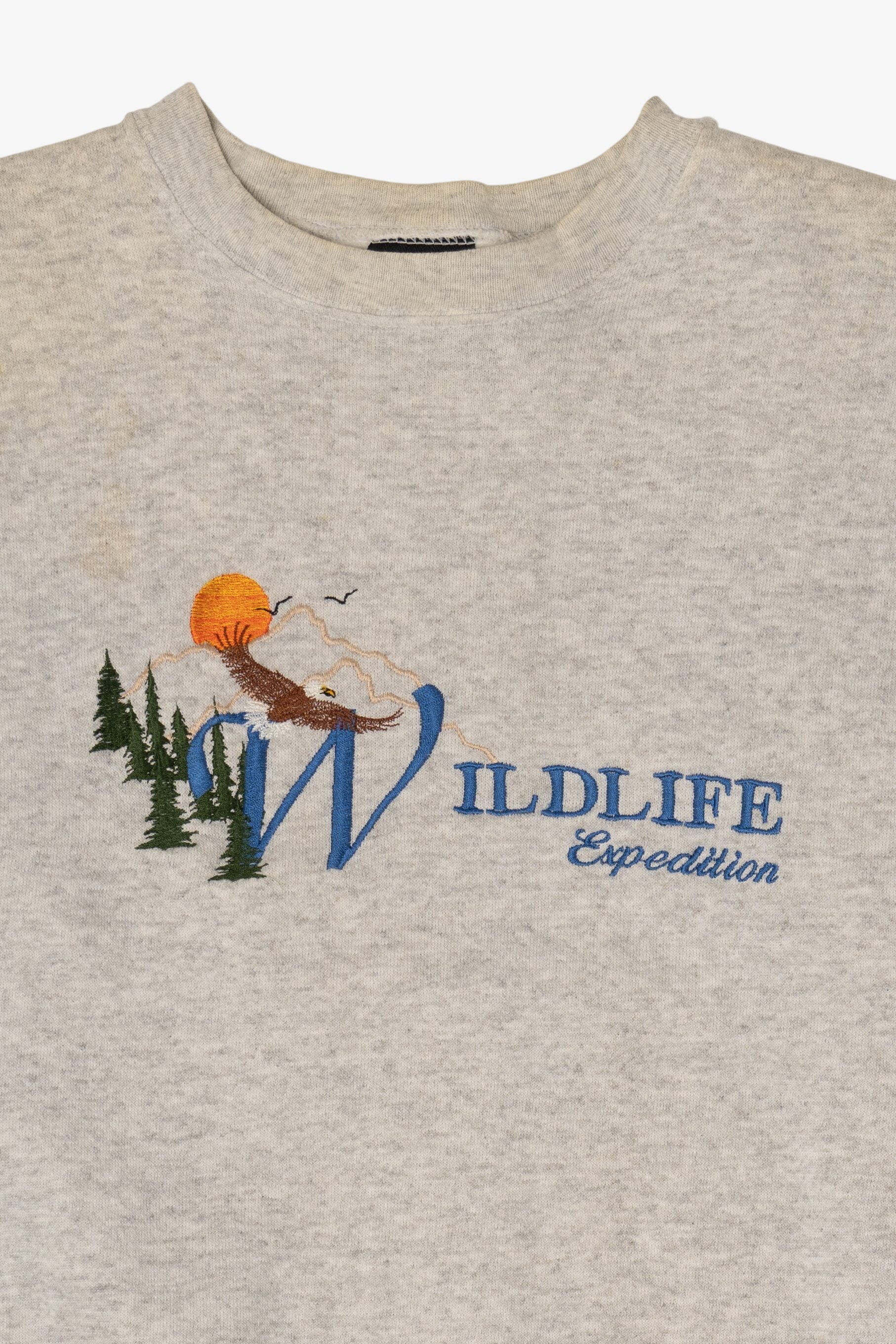 Vintage Embroidered Wildlife Expedition Sweatshirt (1990s)
