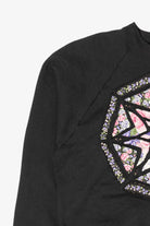 Vintage Star Floral Pattern Raglan Sweatshirt (1990s)