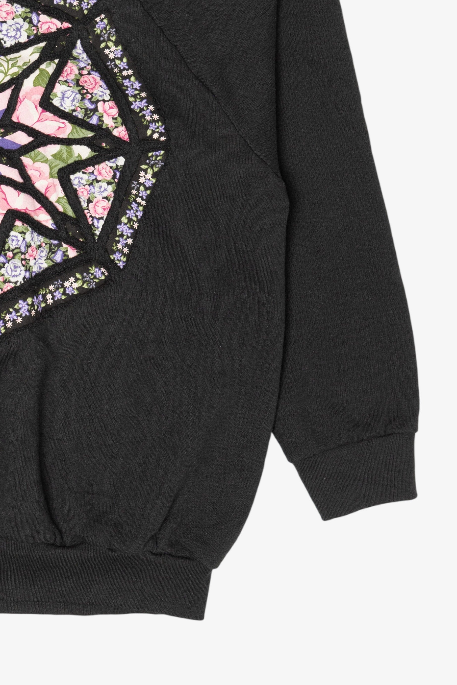 Vintage Star Floral Pattern Raglan Sweatshirt (1990s)