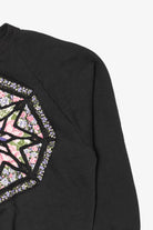 Vintage Star Floral Pattern Raglan Sweatshirt (1990s)