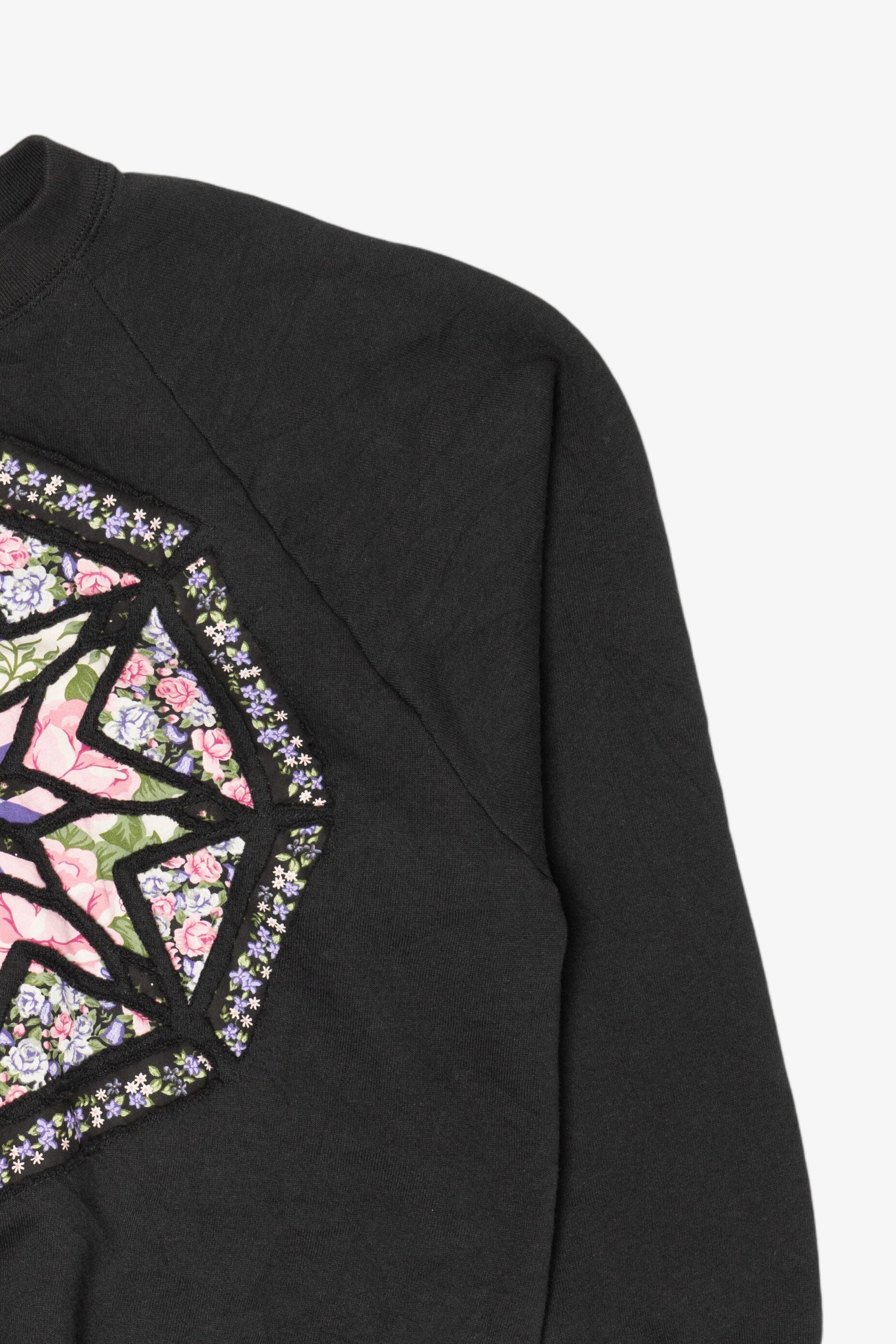 Vintage Star Floral Pattern Raglan Sweatshirt (1990s)