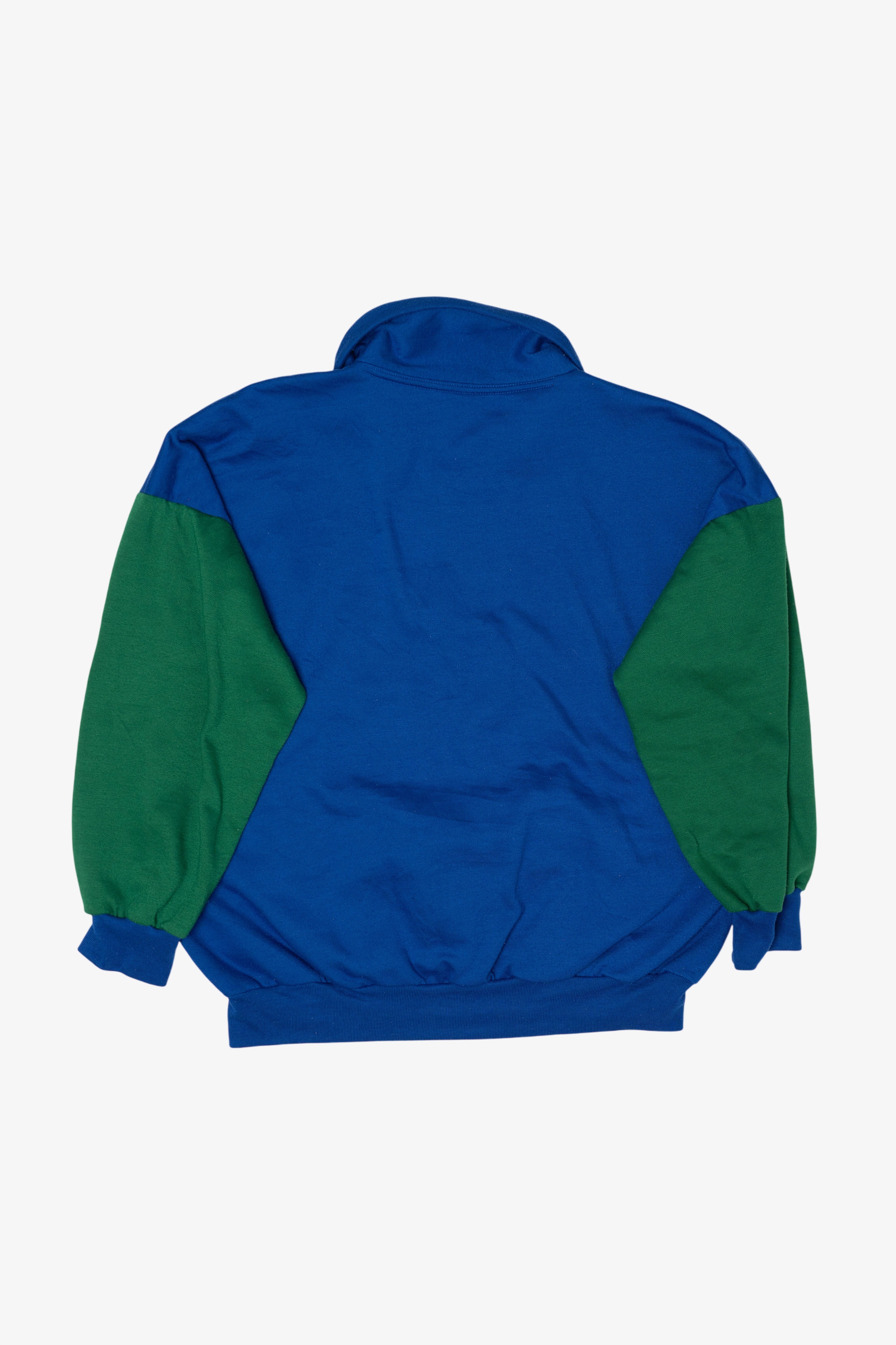 Vintage "Longboards Rule" Color Block Quarter Zip Sweatshirt (1990s)
