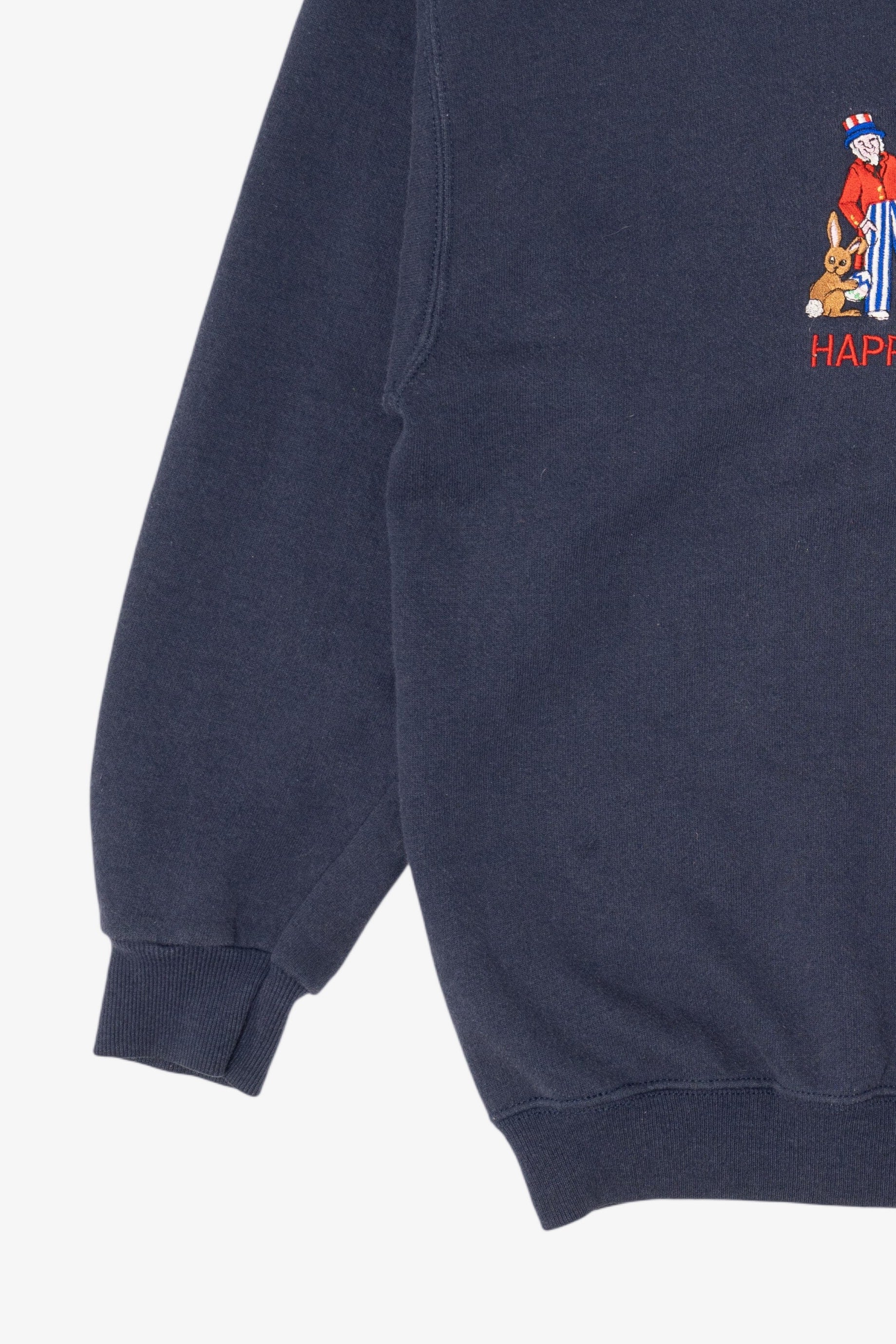 Vintage Navy Blue "Happy Everything" Holidays Sweatshirt (1990s)
