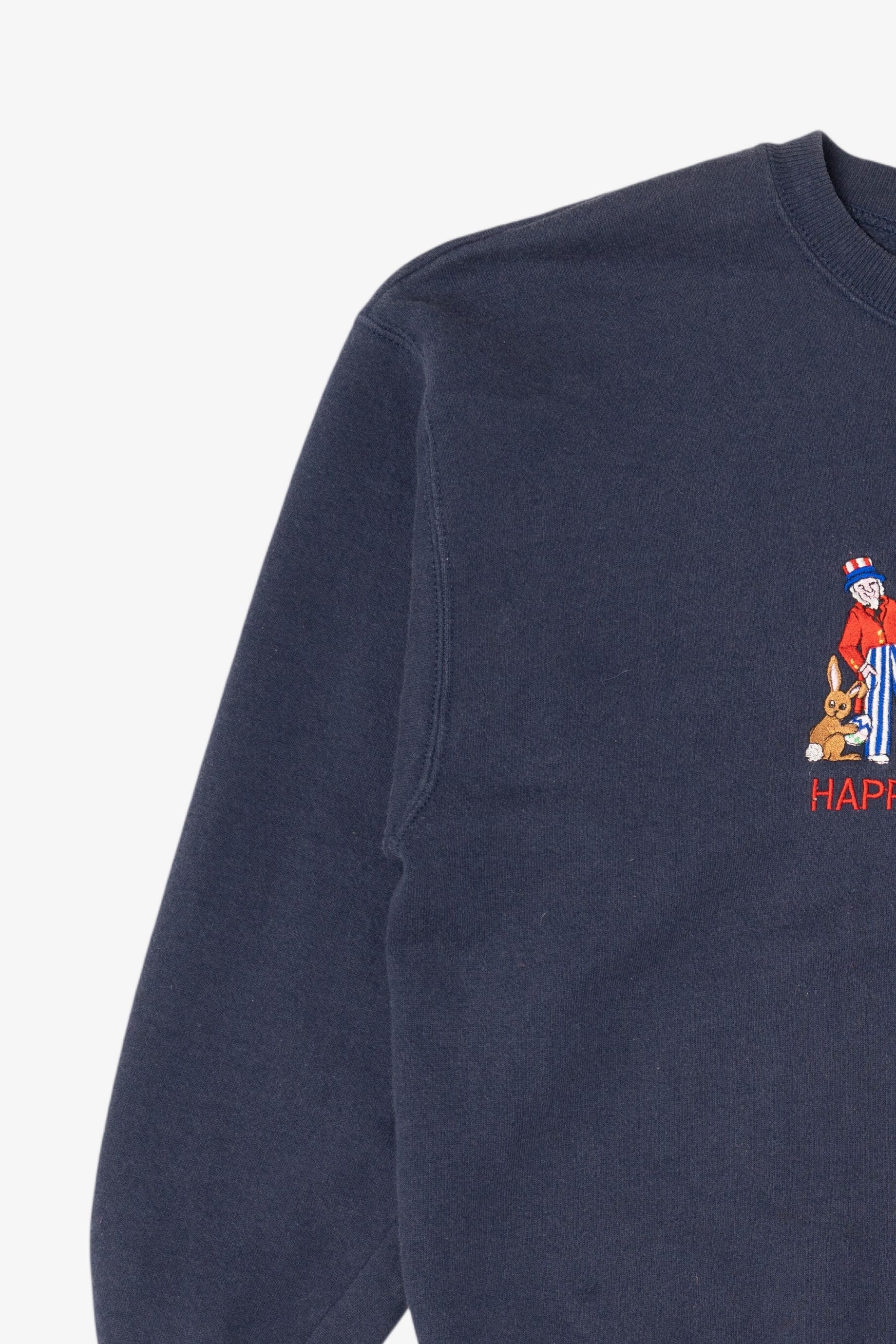 Vintage Navy Blue "Happy Everything" Holidays Sweatshirt (1990s)