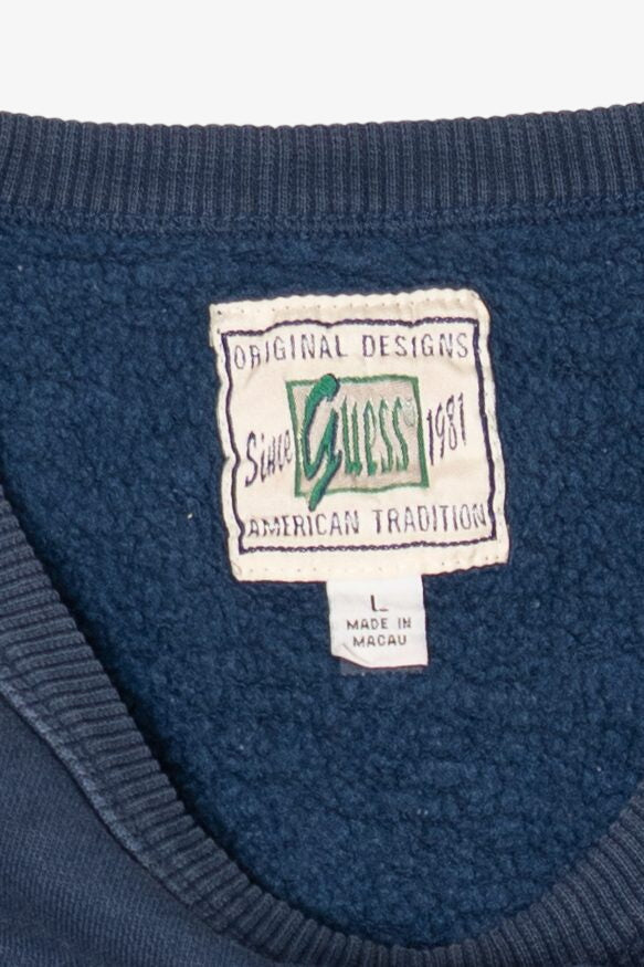 Vintage Navy Blue Guess Jeans Sweatshirt (1990s)