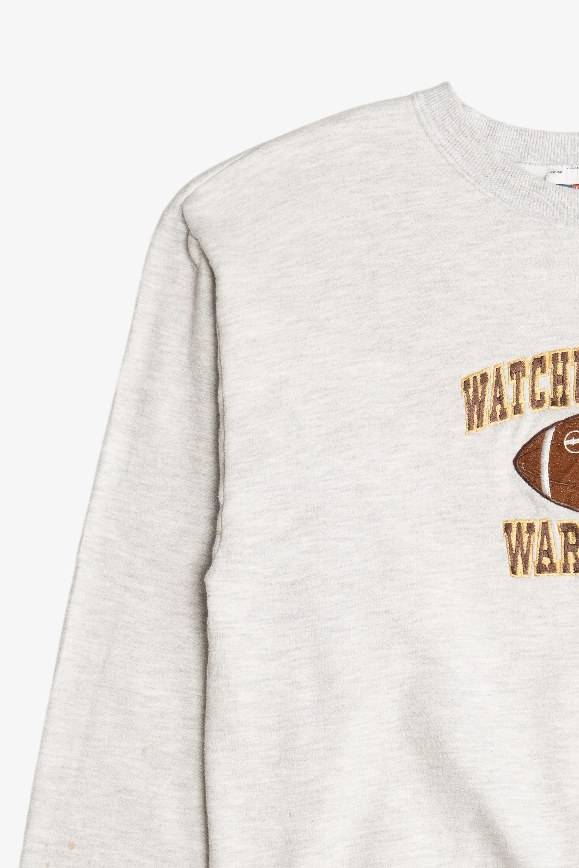 Vintage "Watchung Hills Warriors" Football Embroidered Sweatshirt (1990s)