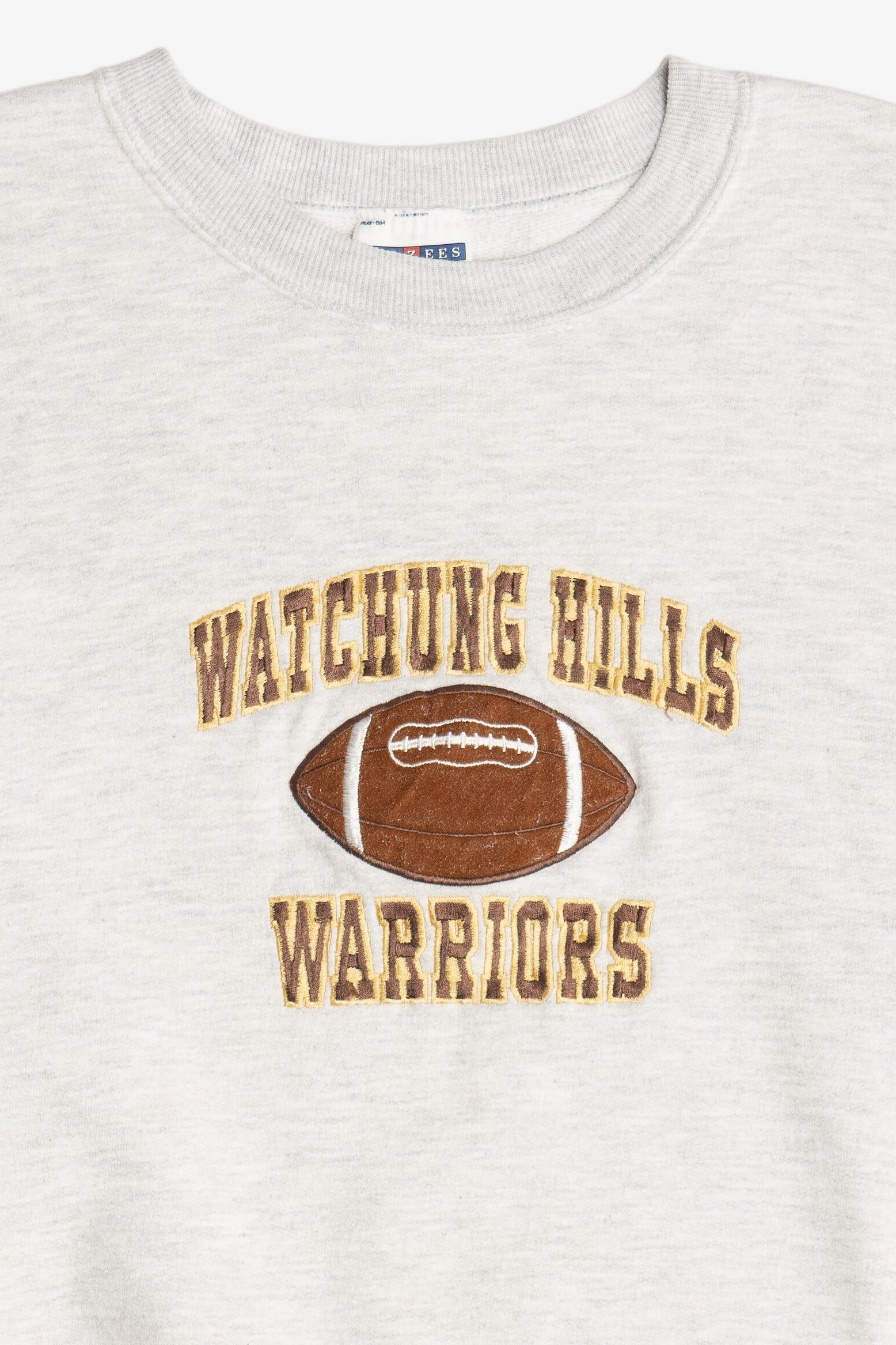Vintage "Watchung Hills Warriors" Football Embroidered Sweatshirt (1990s)