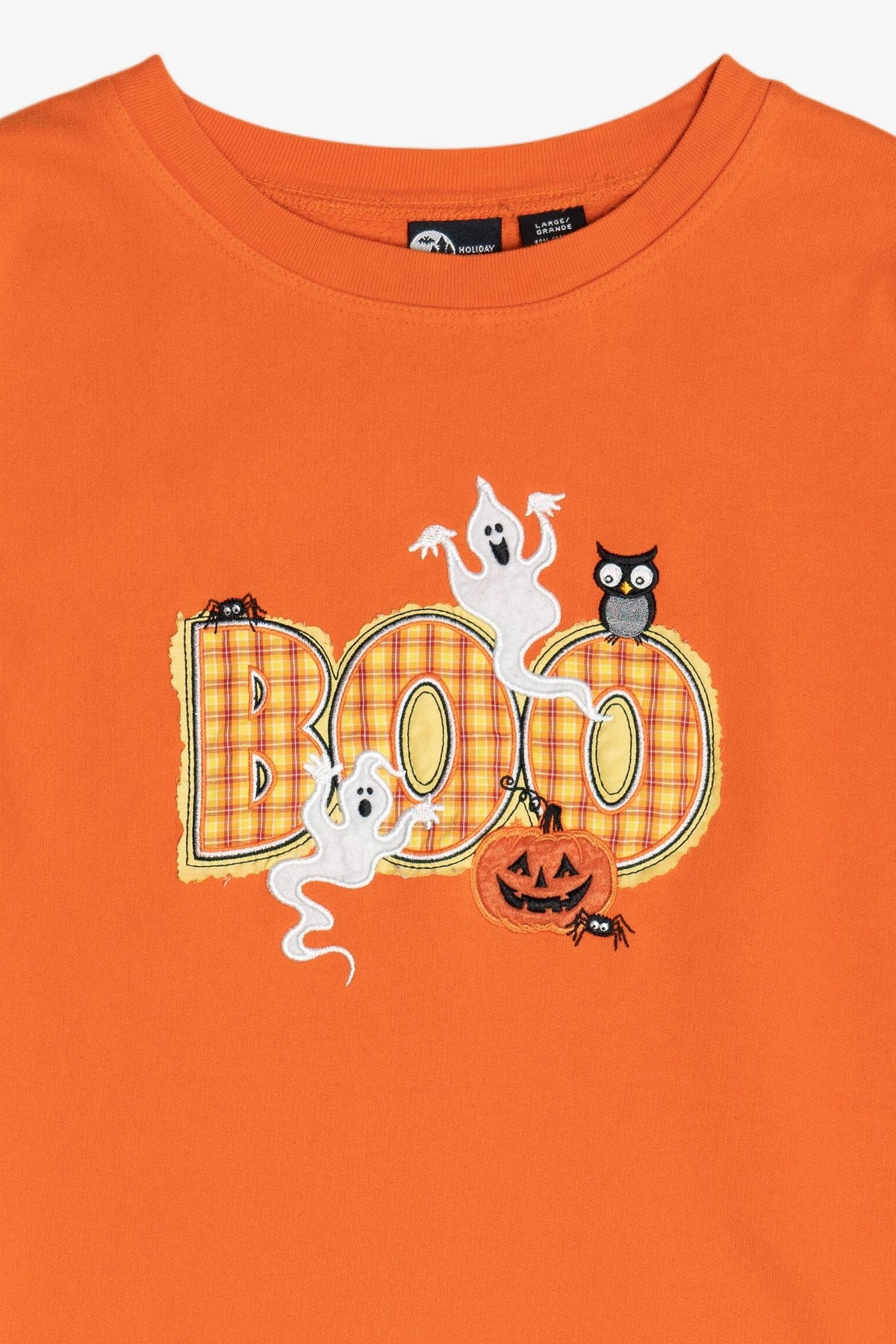 Vintage "Boo" Ghost Applique Halloween Sweatshirt (2000s)