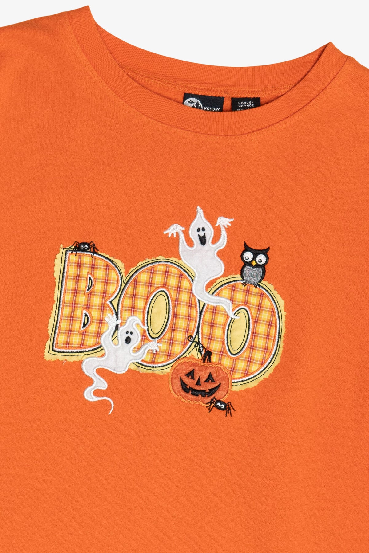 Vintage "Boo" Ghost Applique Halloween Sweatshirt (2000s)