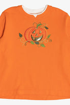 Vintage Halloween Pumpkin Embroidered Sweatshirt (1990s)
