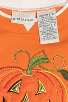 Vintage Halloween Pumpkin Embroidered Sweatshirt (1990s)