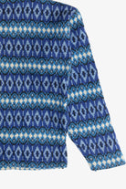 Vintage Square Neckline Fair Isle Sweater (1980s)