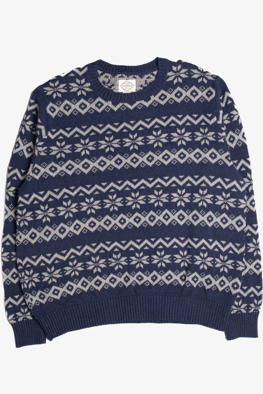 Dark Blue Fair Isle Sweater 1003