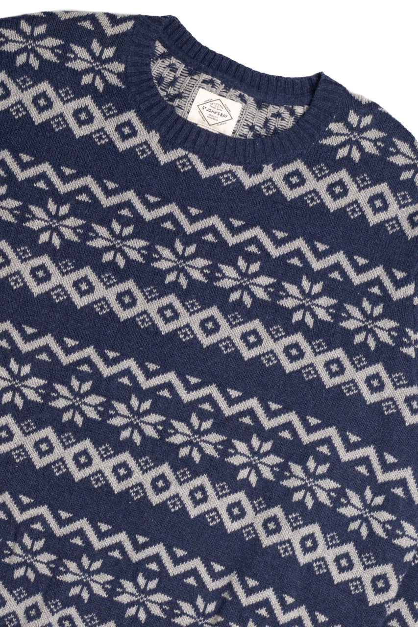 Dark Blue Fair Isle Sweater 1003
