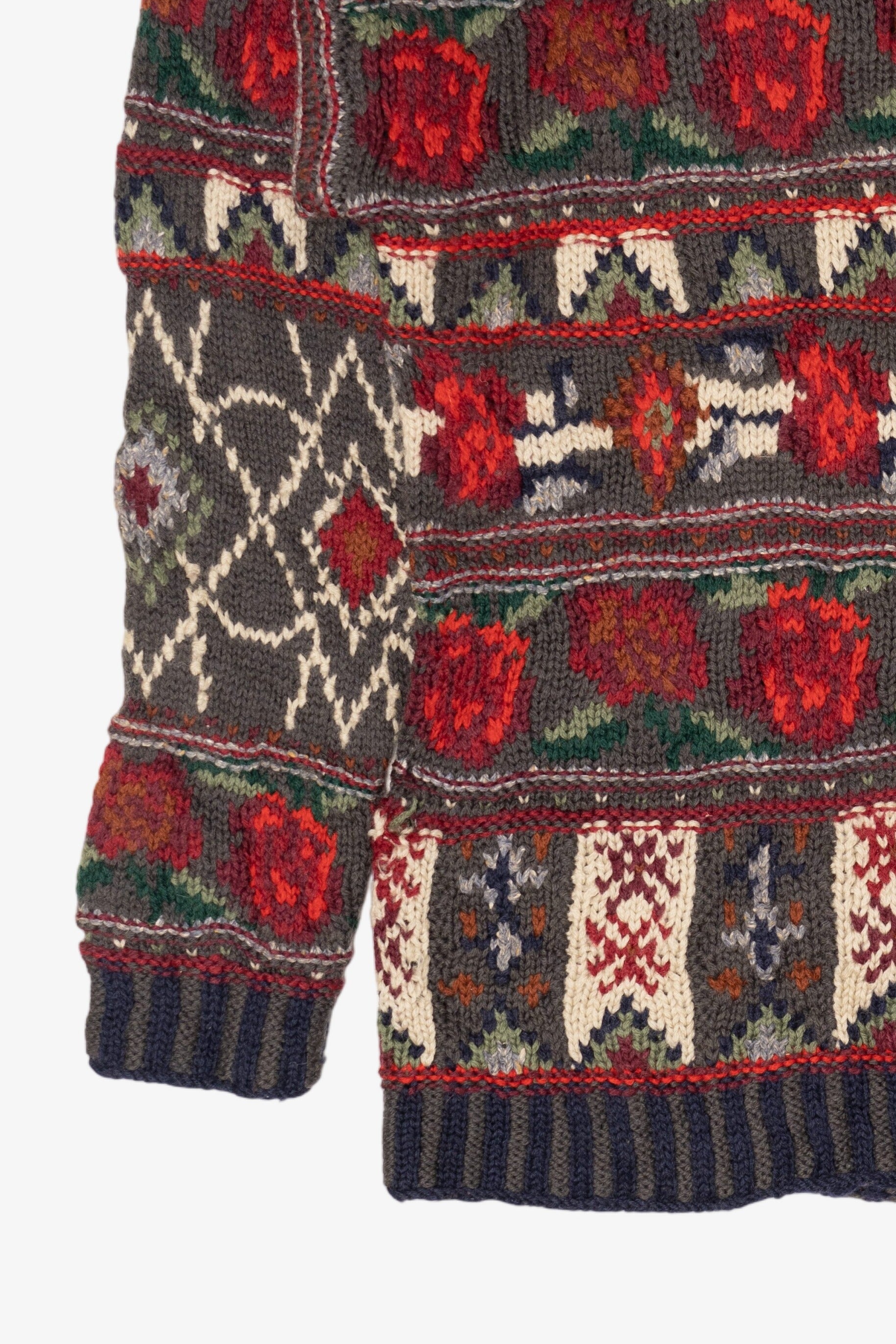 Vintage R.J. Honey Red Roses Floral Sweater (1990s)