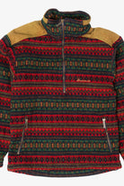 Vintage Red Southwestern Pattern Nordica Fleece Sweater (1990s)