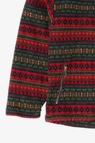 Vintage Red Southwestern Pattern Nordica Fleece Sweater (1990s)