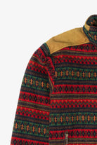 Vintage Red Southwestern Pattern Nordica Fleece Sweater (1990s)