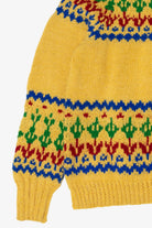 Vintage Yellow Geometric Fair Isle Sweater (1970s)