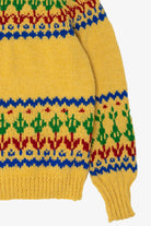 Vintage Yellow Geometric Fair Isle Sweater (1970s)