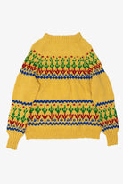 Vintage Yellow Geometric Fair Isle Sweater (1970s)