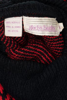 Vintage Red Geometric Gladys Bagley Turtleneck Sweater (1980s)