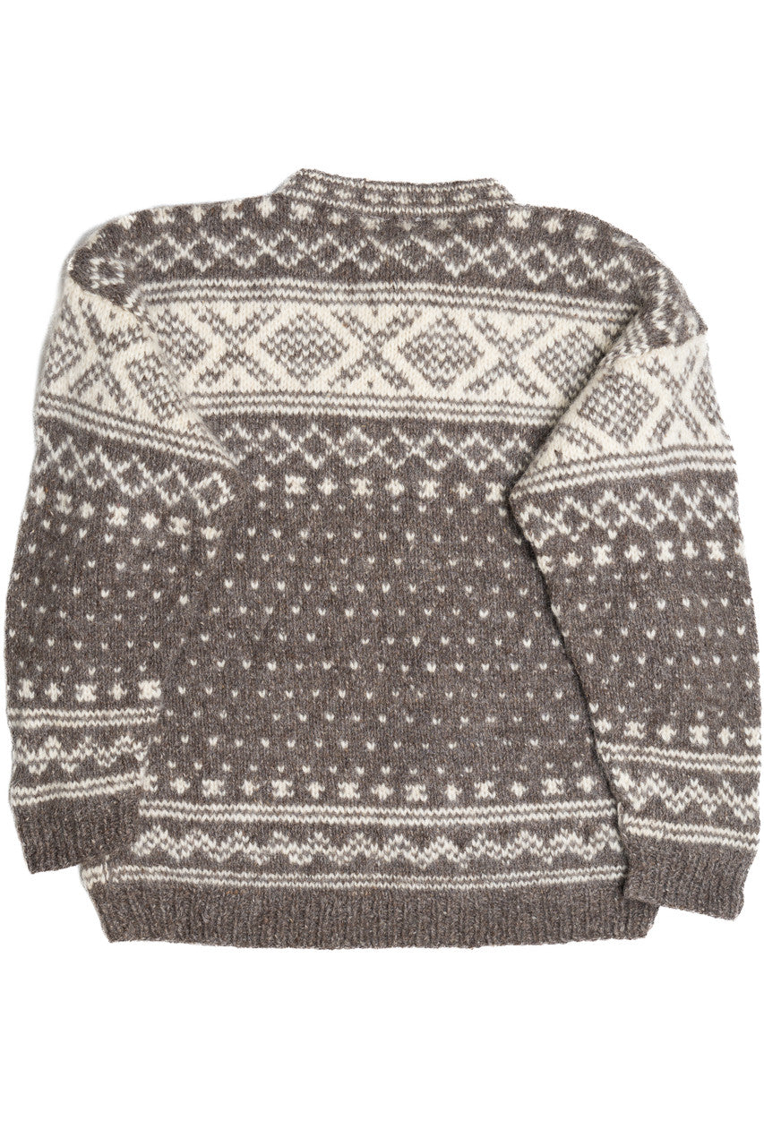 Yeti Wooden Button Fair Isle Sweater