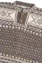 Yeti Wooden Button Fair Isle Sweater