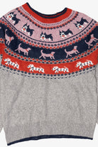 Gray Holiday Time Dogs Fair Isle Sweater (2010s)