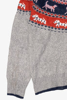 Gray Holiday Time Dogs Fair Isle Sweater (2010s)