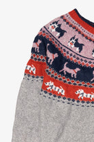 Gray Holiday Time Dogs Fair Isle Sweater (2010s)