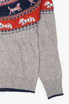 Gray Holiday Time Dogs Fair Isle Sweater (2010s)
