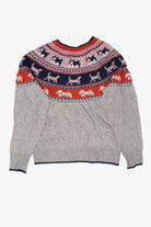 Gray Holiday Time Dogs Fair Isle Sweater (2010s)