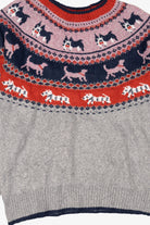Gray Holiday Time Dogs Fair Isle Sweater (2010s)