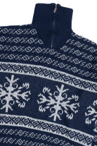 Vintage Barisal Zip Turtleneck Collar Fair Isle Sweater