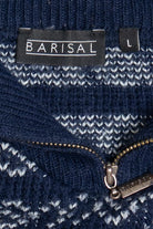 Vintage Barisal Zip Turtleneck Collar Fair Isle Sweater