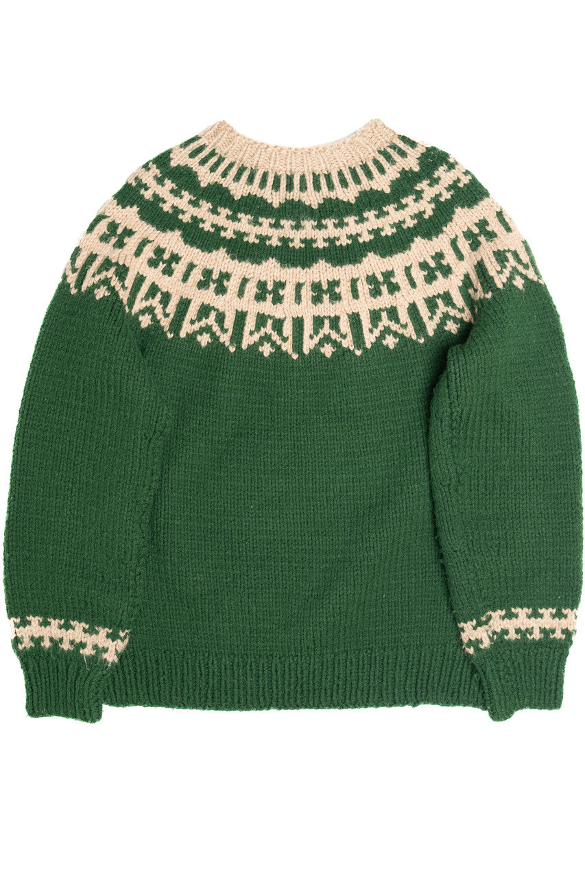 Vintage Hand Knit Fair Isle Sweater 1082