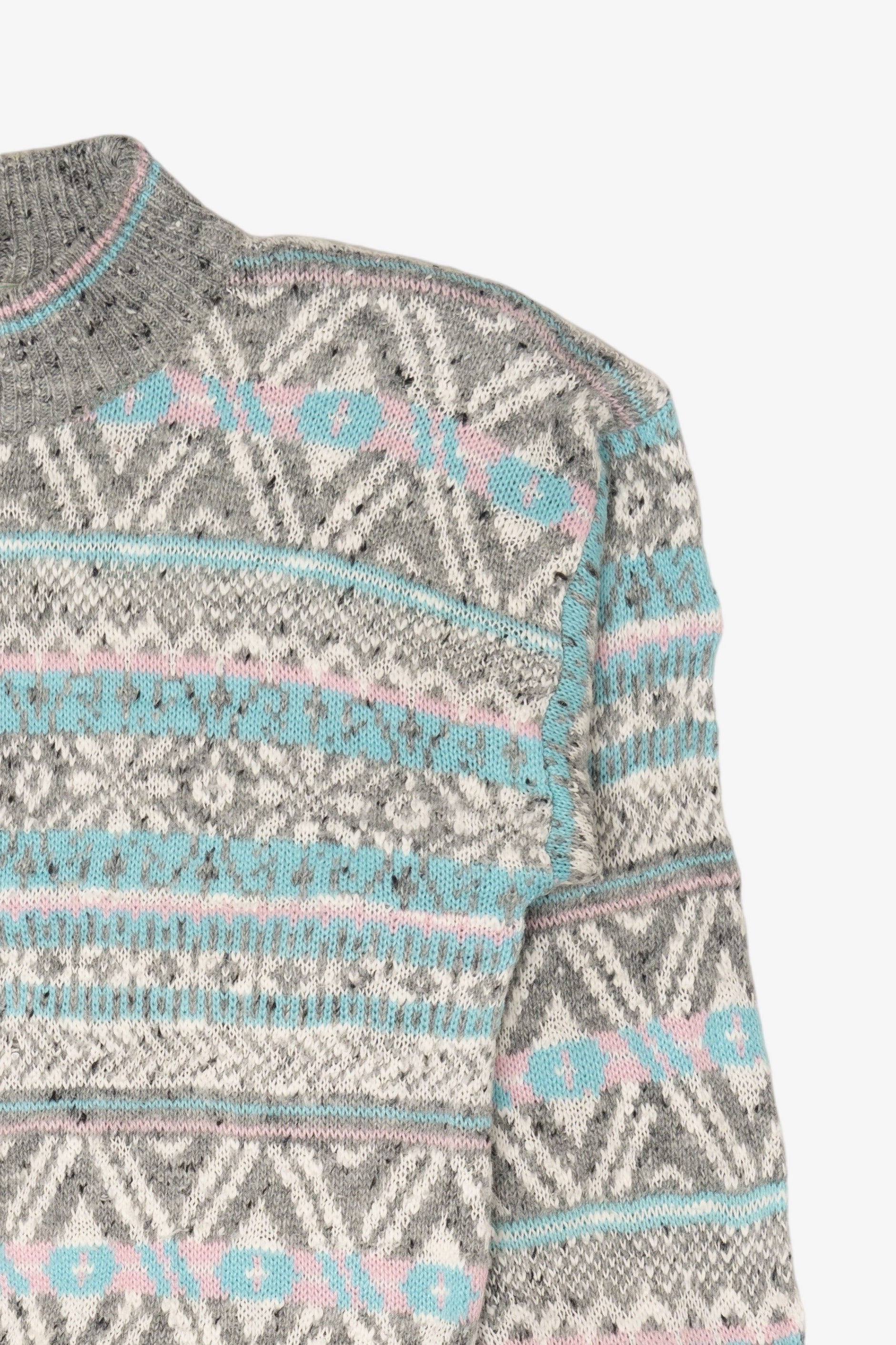 Vintage Cristina Pastel Fair Isle Sweater (1980s)
