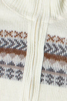 Vintage Robert Klein Zip Up Turtleneck Fair Isle Sweater