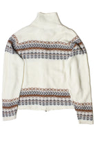 Vintage Robert Klein Zip Up Turtleneck Fair Isle Sweater