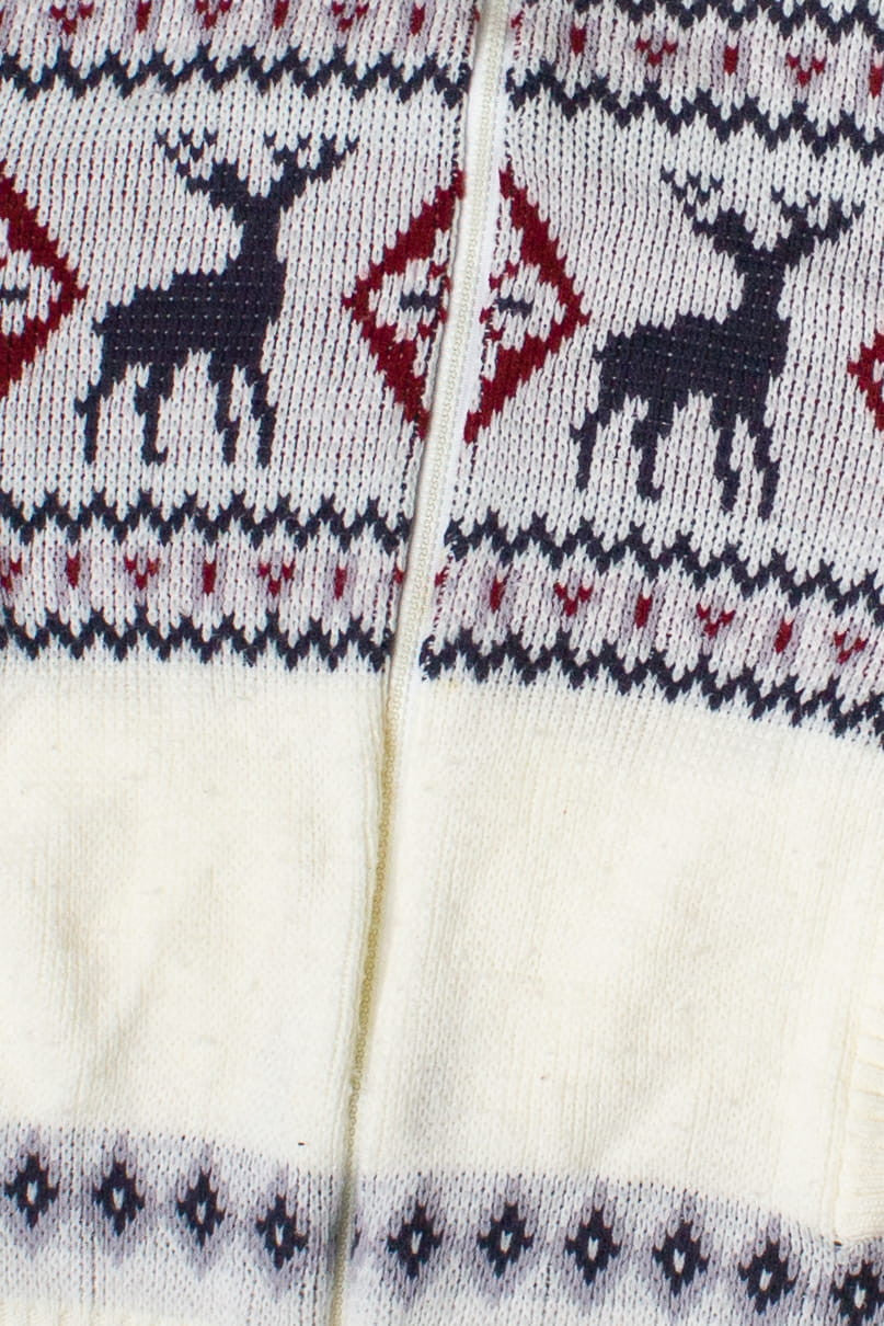 Vintage Blair Zip Up Turtleneck Fair Isle Sweater
