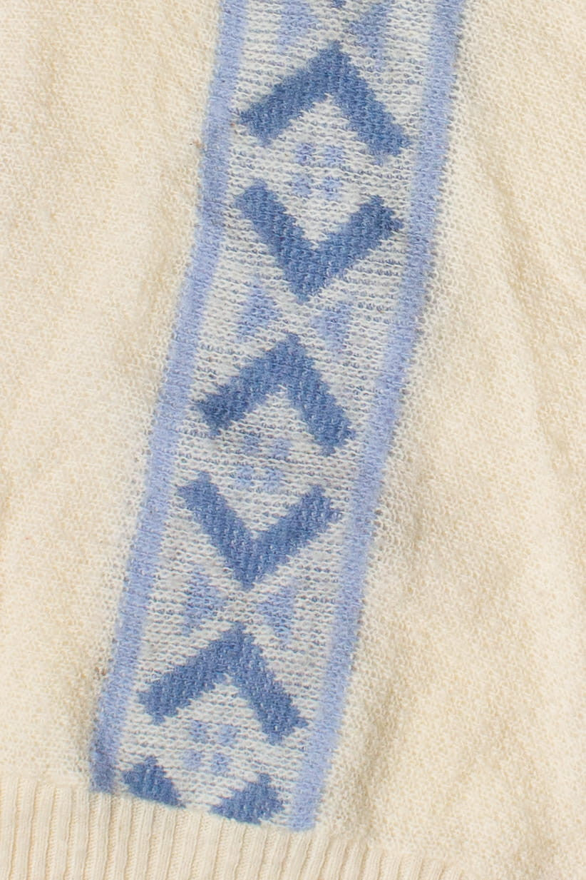 Vintage Batwing Alafoss Icewool Knit Fair Isle Sweater