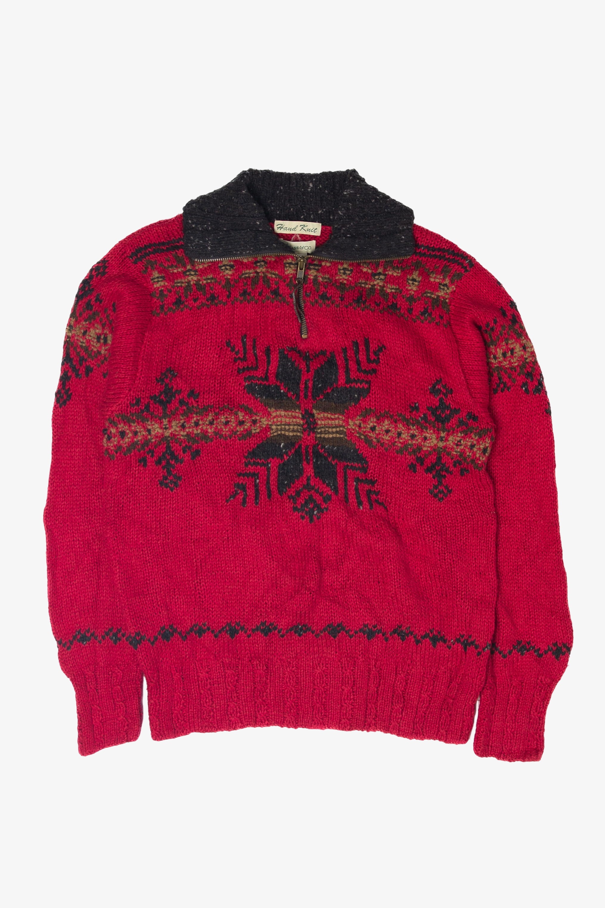 Vintage G.H. Bass & Co. Hand Knit Fair Isle Sweater (1990s)