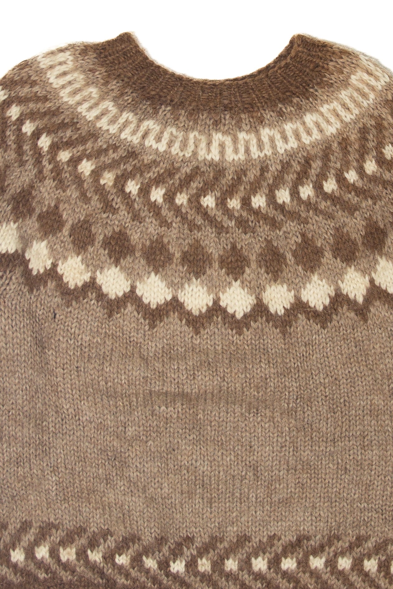 Vintage Brown Fair Isle Sweater (1990s)