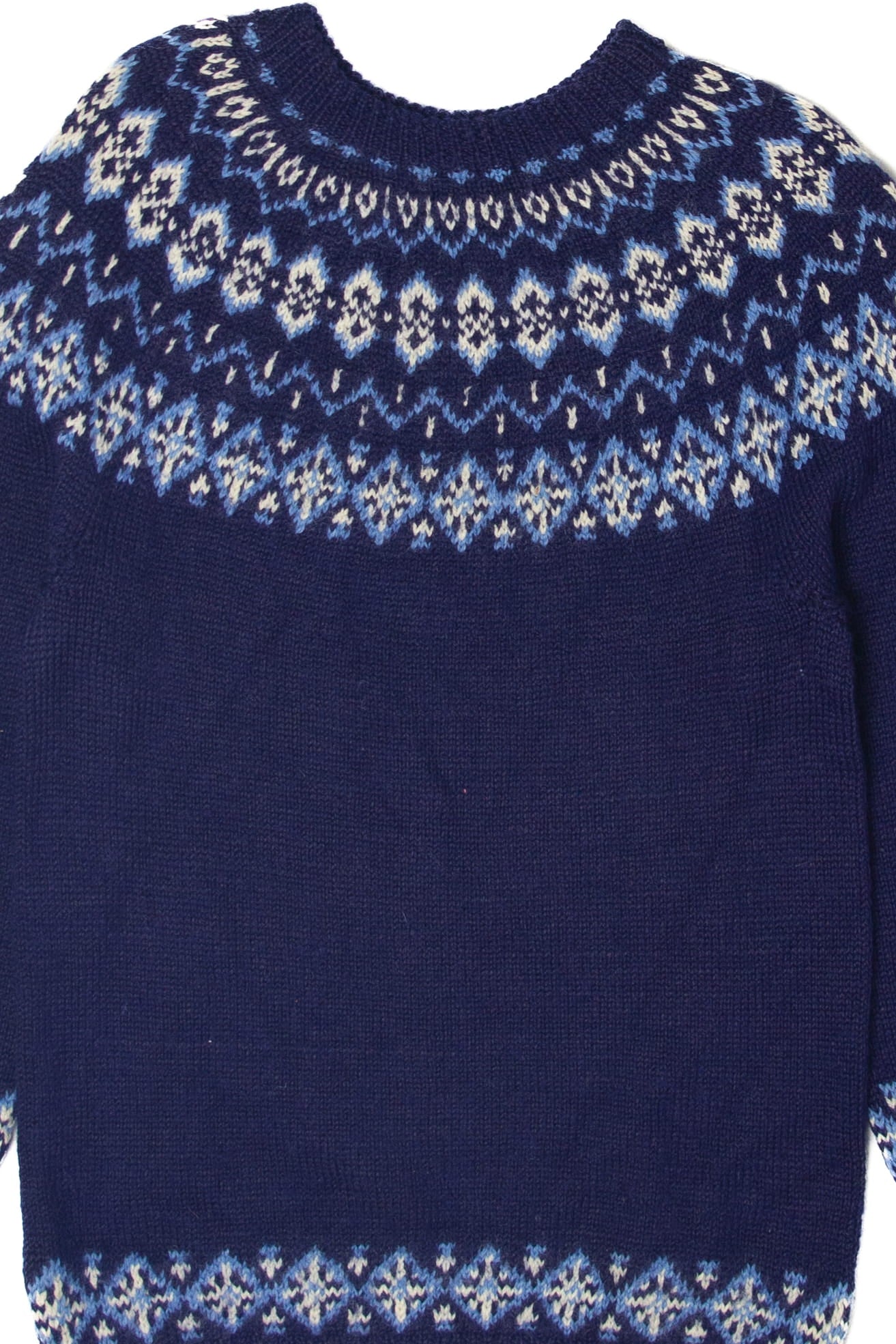 Vintage Blue Fair Isle Sweater (1990s)
