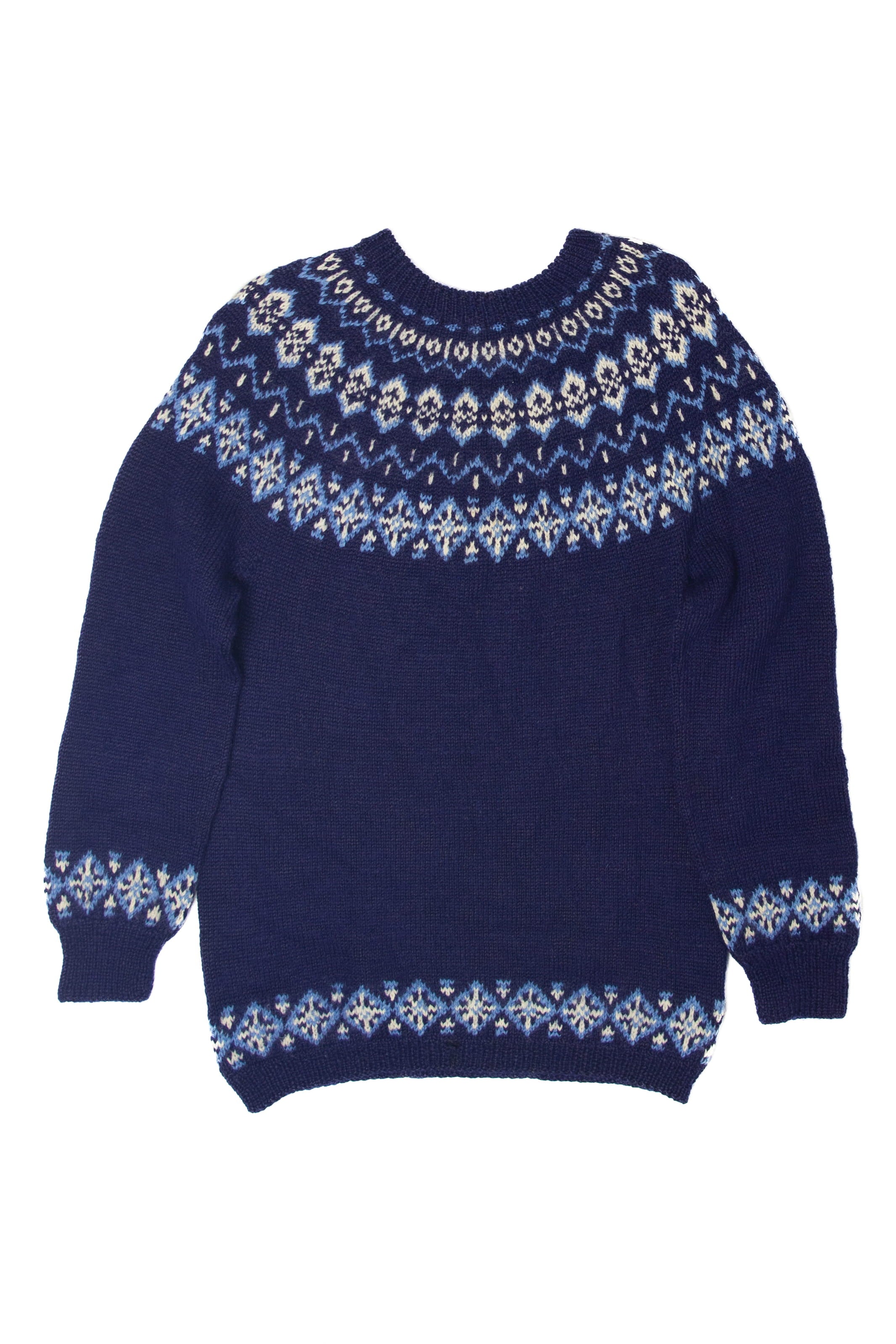 Vintage Blue Fair Isle Sweater (1990s)