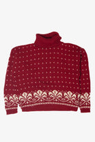 Vintage Merrimac Valley New England Turtle Neck Fair Isle Sweater (1990s)